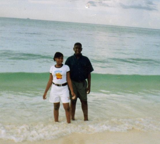 You and your sister in the Bahamas